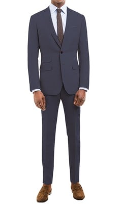Men Dark Grey Single-Breasted Slim-Fit 2-Piece Suit-RKFCMS002