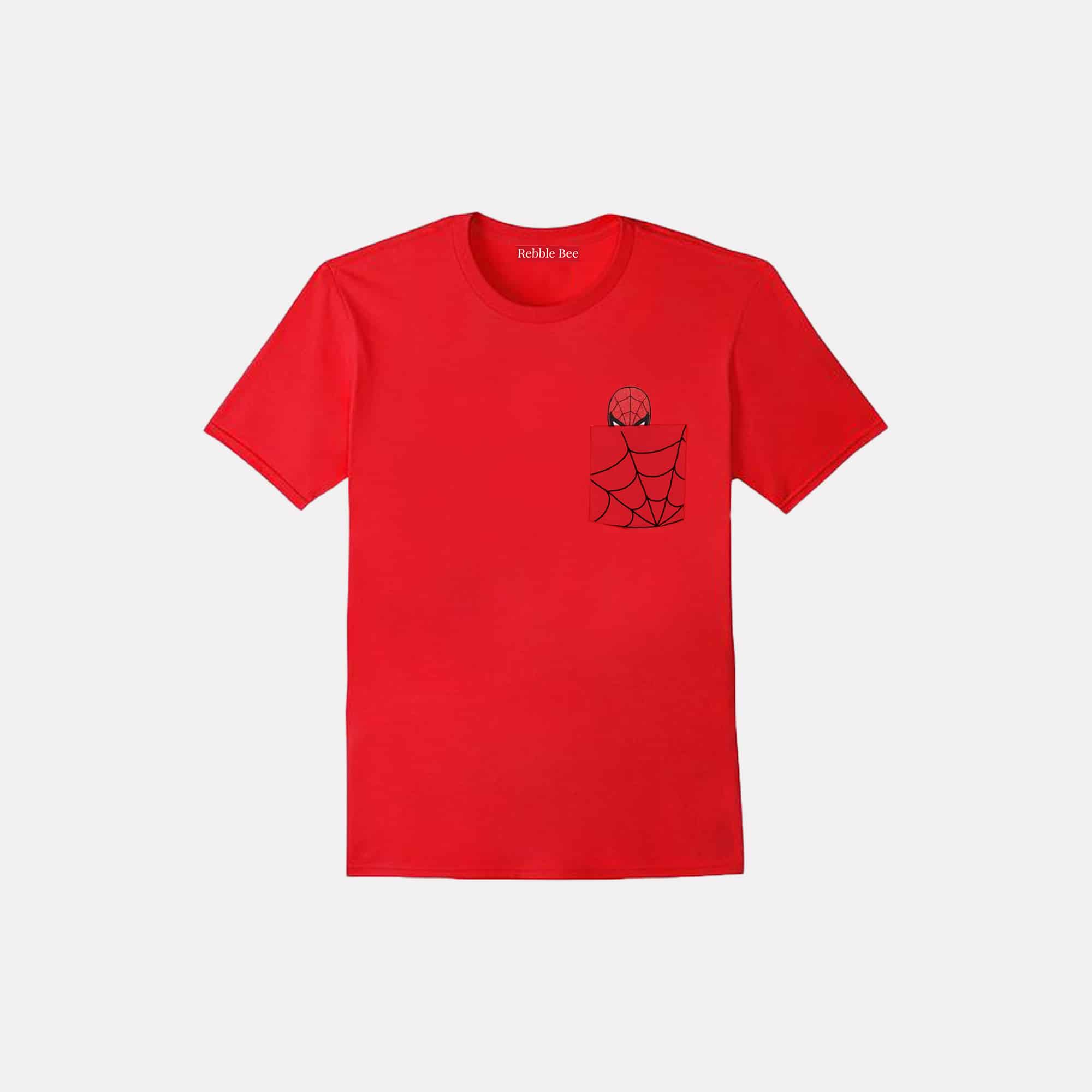 The Spider Hero Look with this hand crafted T- Shirt-RKFCBT009