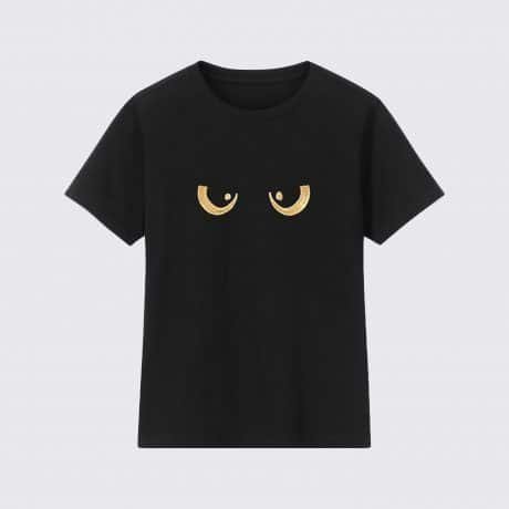 BOYS Smart BLACK COLOR T Shirt with hand painted details-RKFCW75