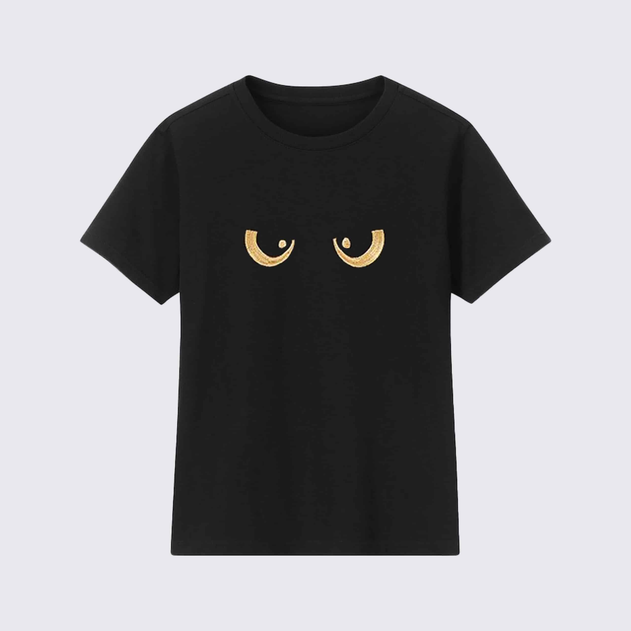 BOYS Smart BLACK COLOR T Shirt with hand painted details-RKFCW75