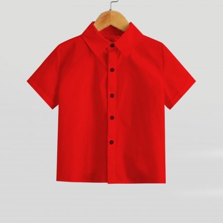 Boys Solid Red Shirt-RKFCW113