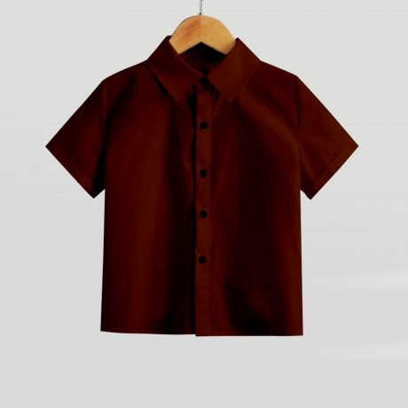 Boys Solid Maroon Shirt-RKFCW114