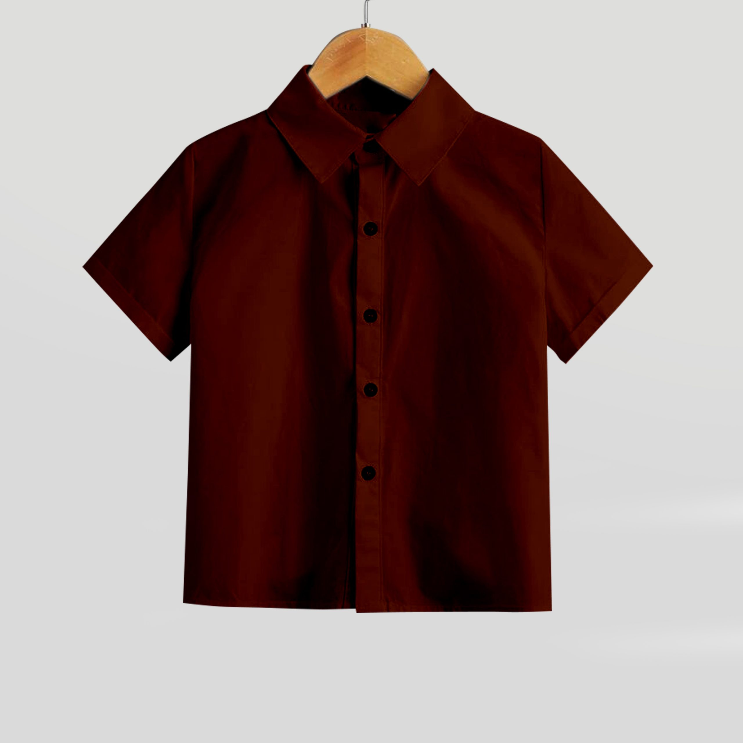 Boys Solid Maroon Shirt-RKFCW114