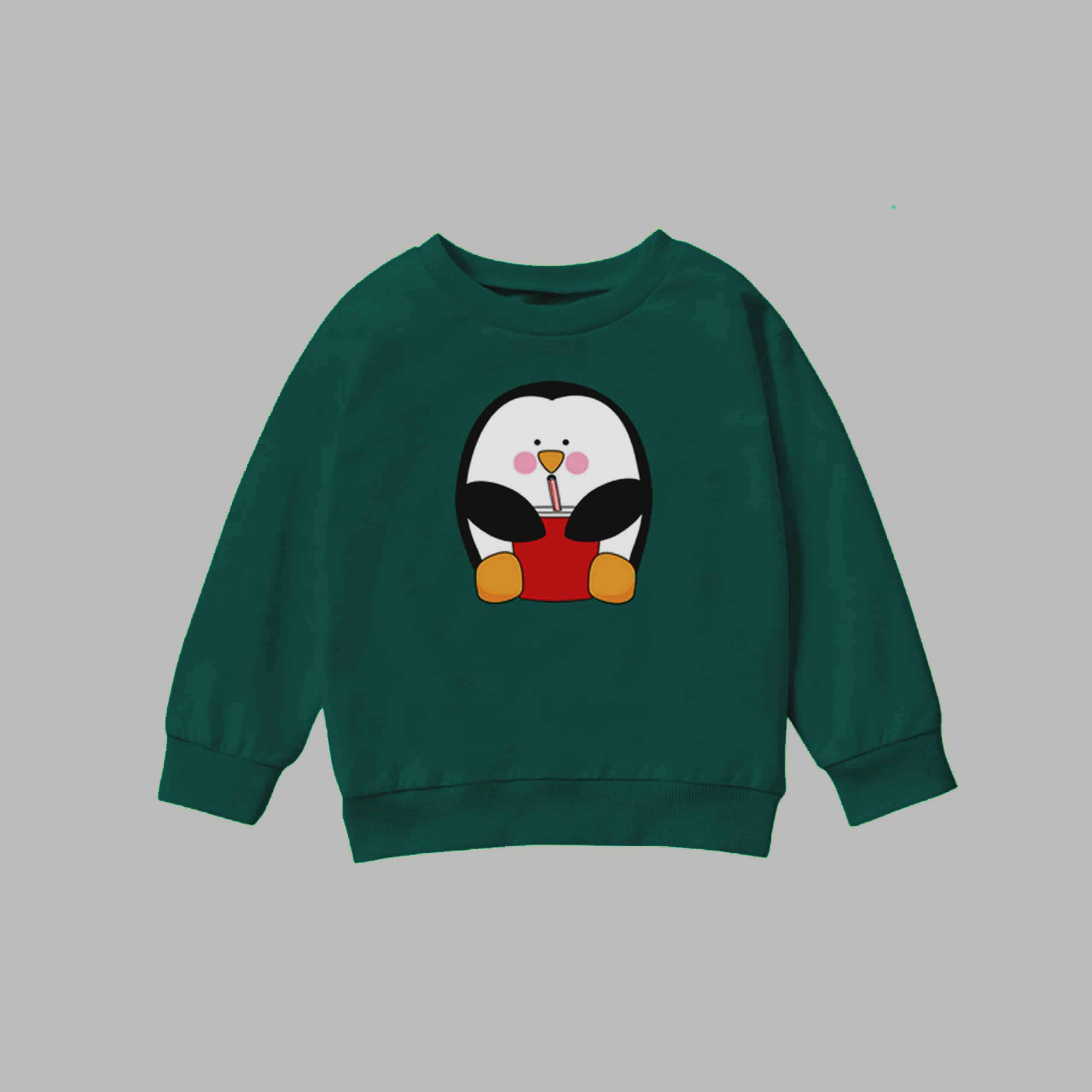 BOYS FULL SLEEVES SWEATSHIRT PENGUIN PRINT - RKFCW116