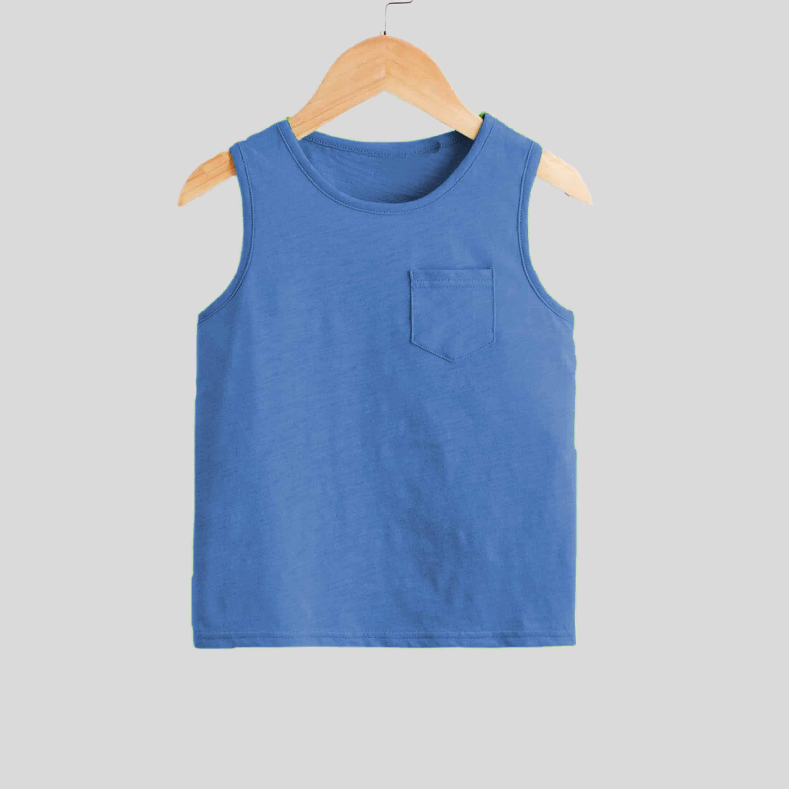 Boys Pear with Pocket Tank Top-RKFCW175