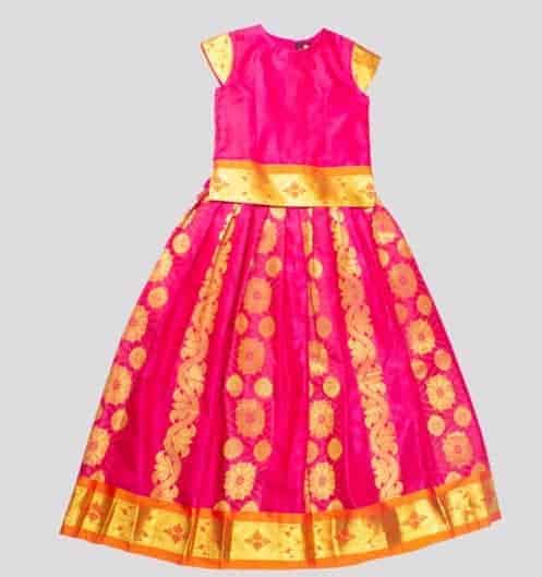 Girls Ethnic Pink Top & Bottom-RKFCW34