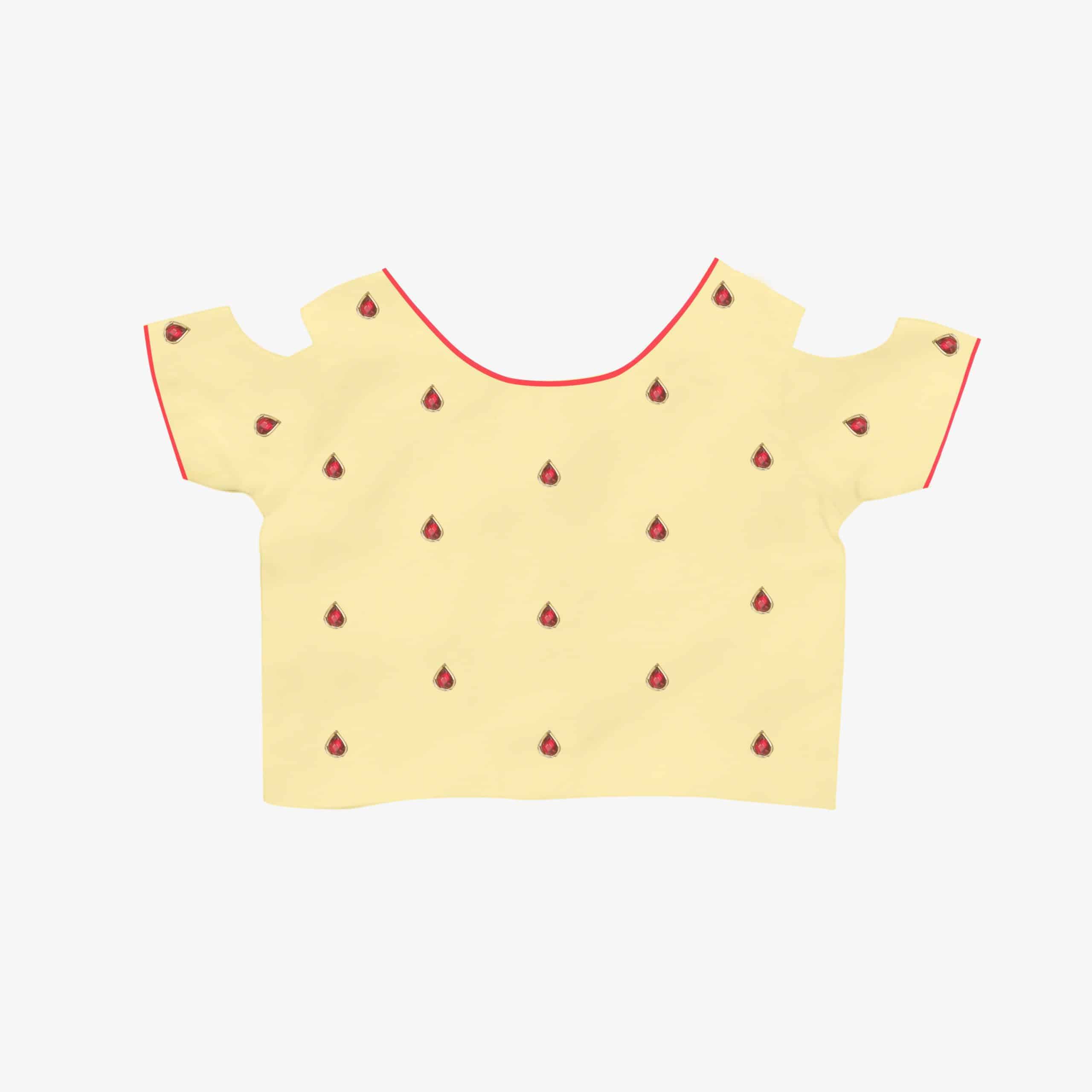 Girls yellow sleeve cut top-RKFCW46