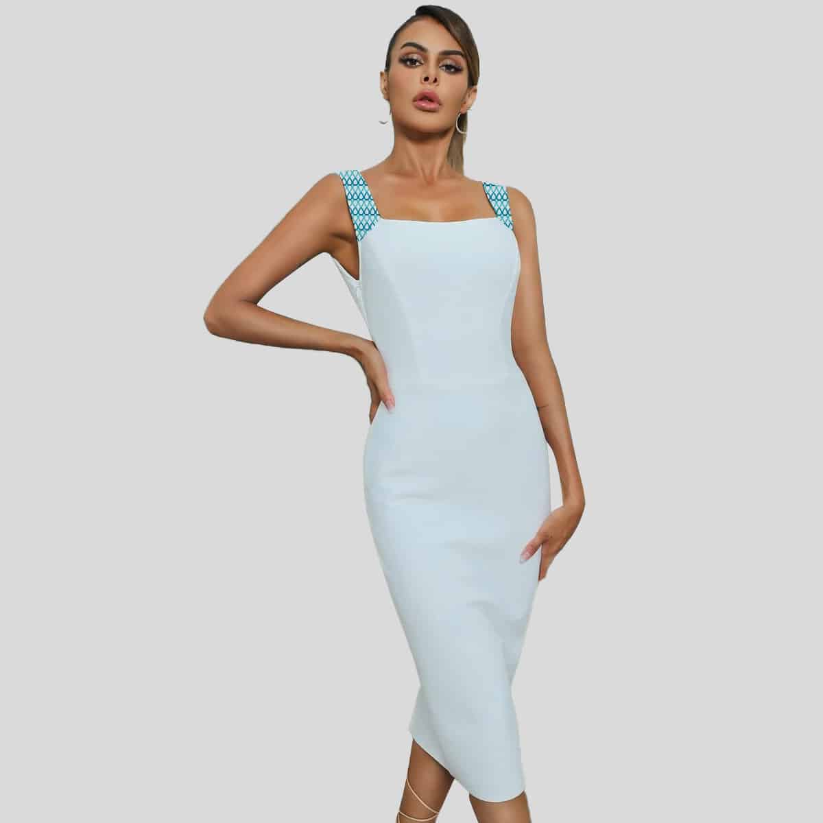 Backless Split Hem Dress-RCD027