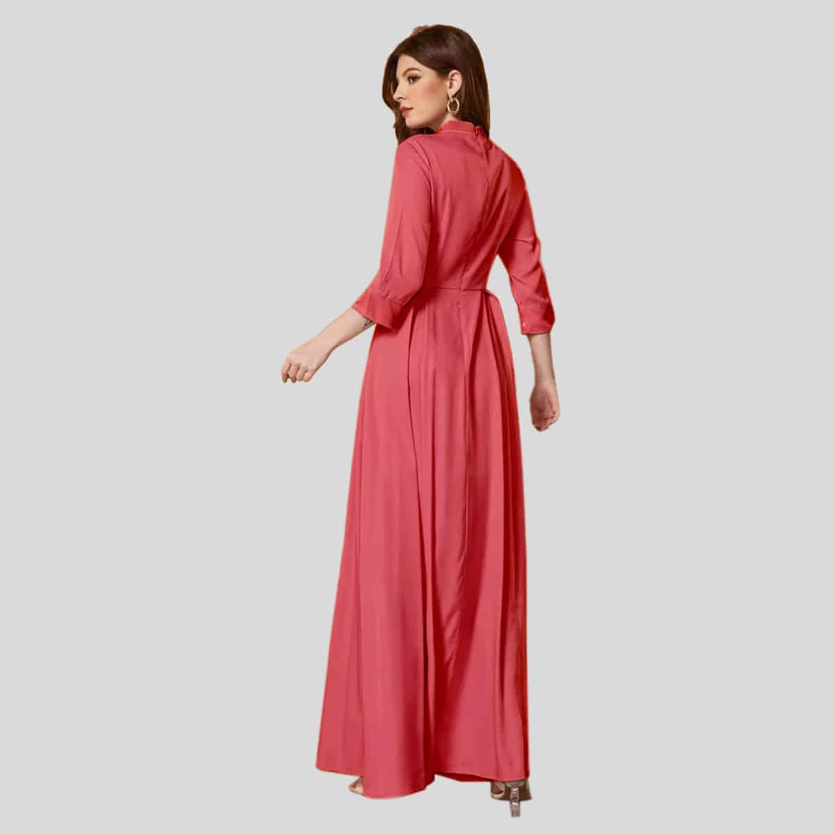 Amazing Embroidered Detail Tassel Tie Waist kurti-RCK004