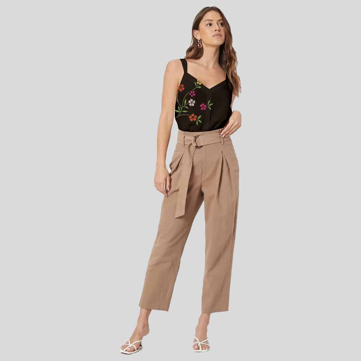 Black Sleeveless Top-RCT070