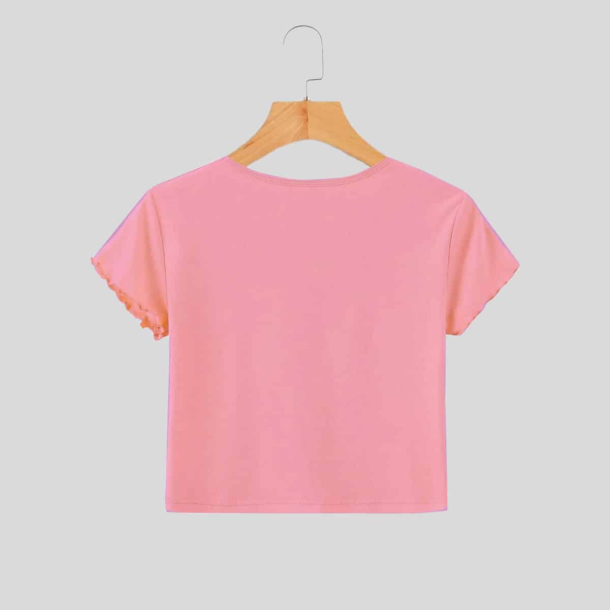 Baby Pink Crop Tee-RCT120