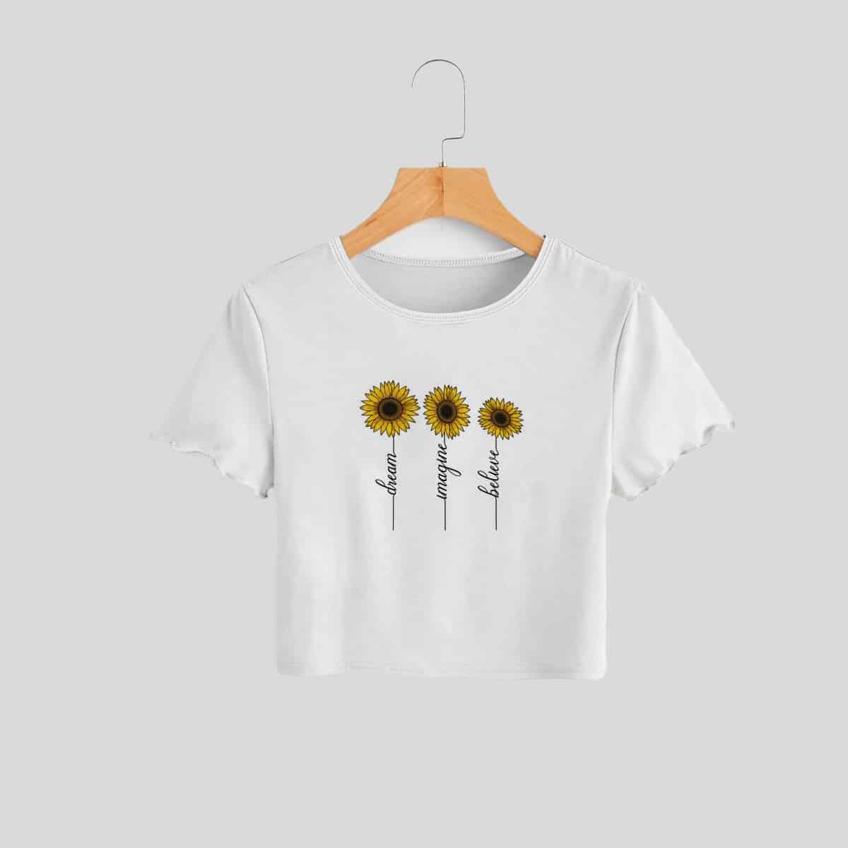 White Crop Tee-RCT121