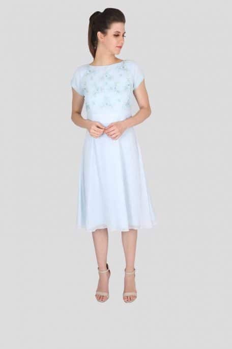 Aqua Chiffon Dress - RFOCC02
