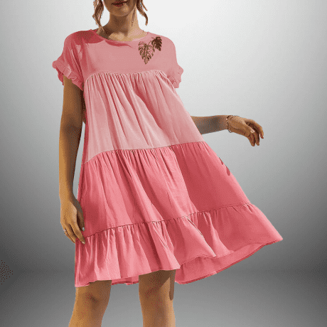 Women's Flared Cotton Dress-RCD034