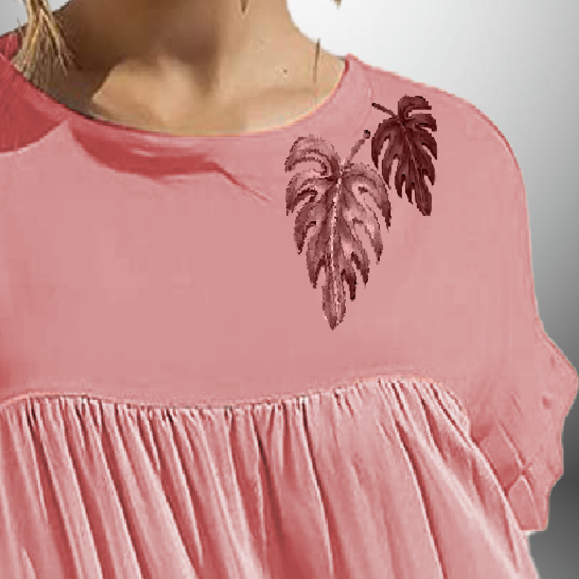 Women's Flared Cotton Dress-RCD034