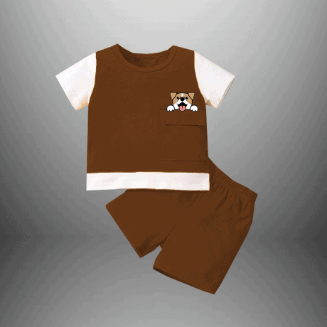Boy's 2 piece set with a pocket -RKFCW394