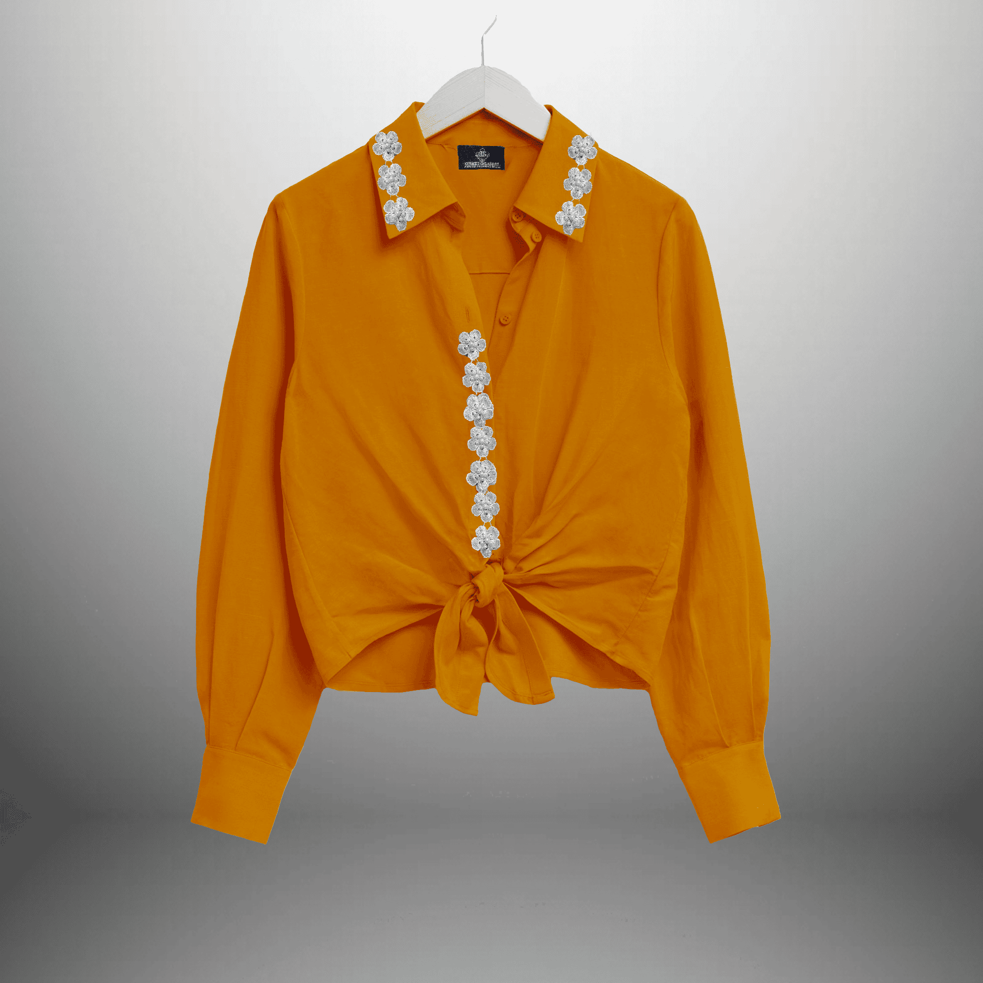 Women's Shirt style tie up full sleeve top-RCT136