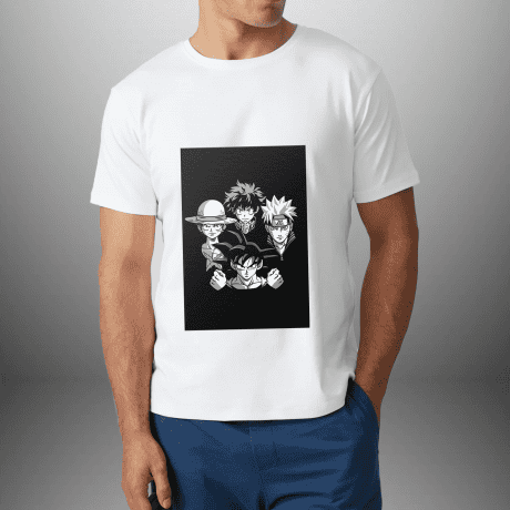 Men's Anime Printed T-Shirt-RKTM005