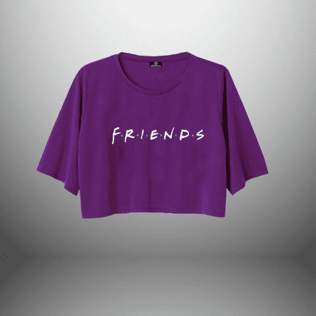 Women's Purple Crop Tee-RKTW004