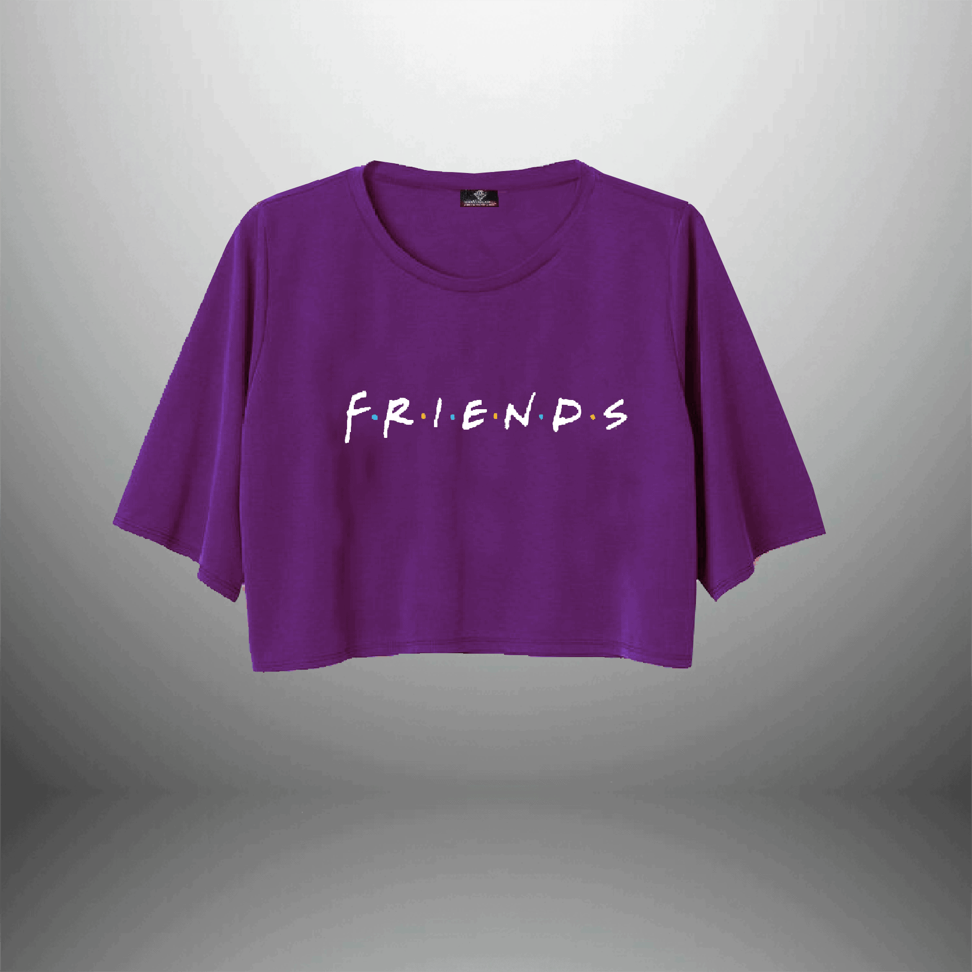Women's Purple Crop Tee-RKTW004