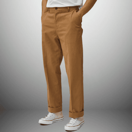 Men's Relaxed fit Beige semi casual Pant-RMT004