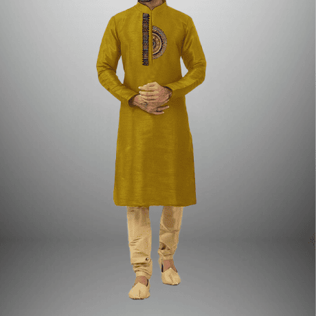 Men's ethnic kurta with embroidery work-RMEK001