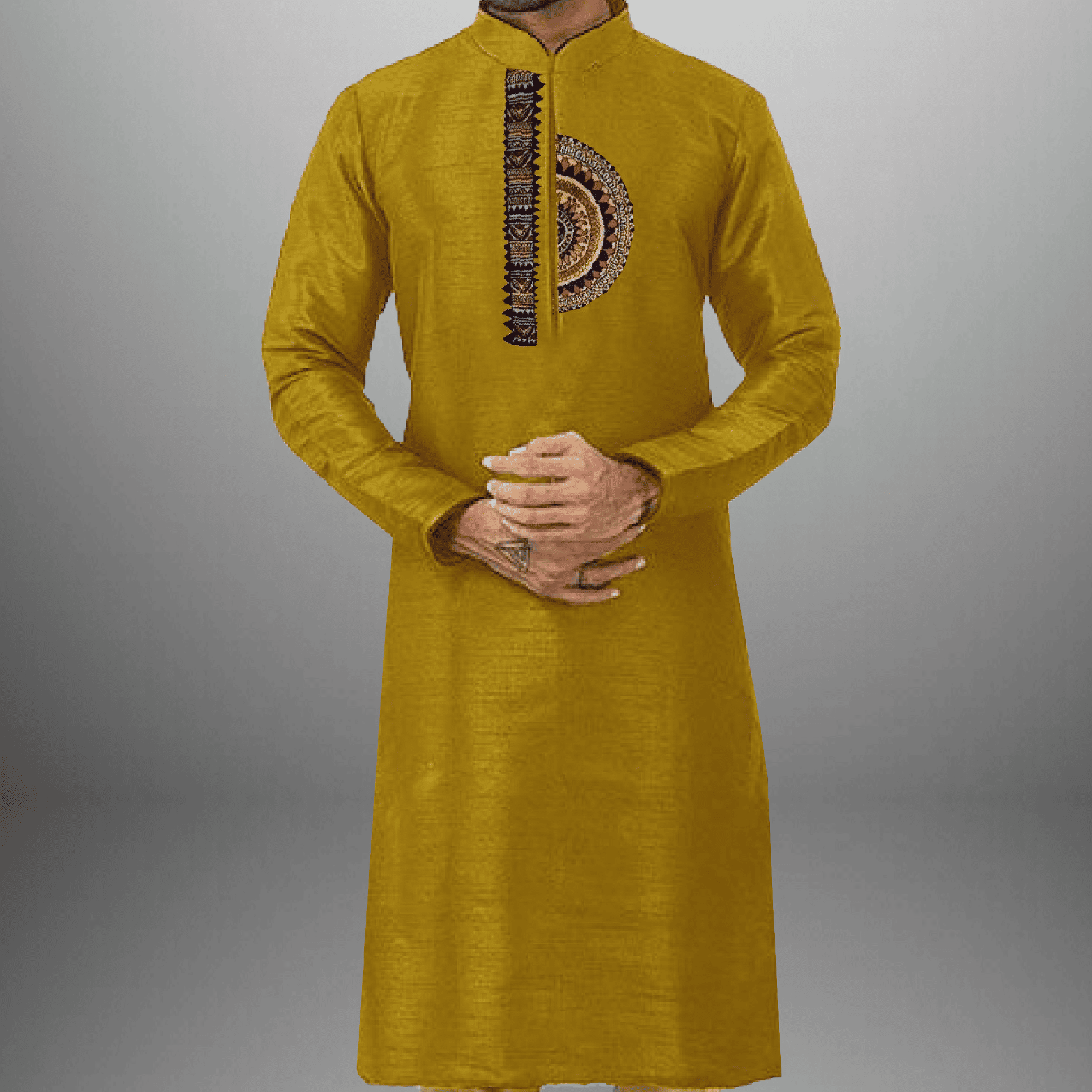 Men's ethnic kurta with embroidery work-RMEK001