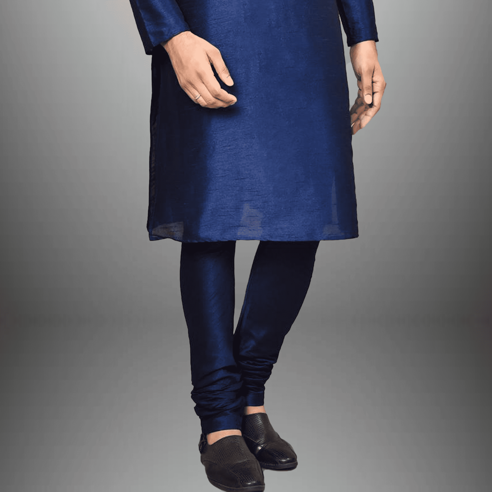 Men's set Royal blue Kurta & pajama-RMEK019