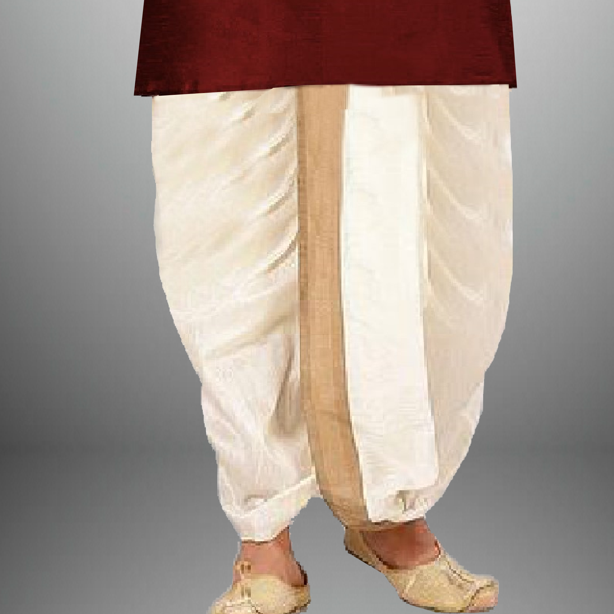 Men's Maroon Kurta with Dhoti-RMEK005