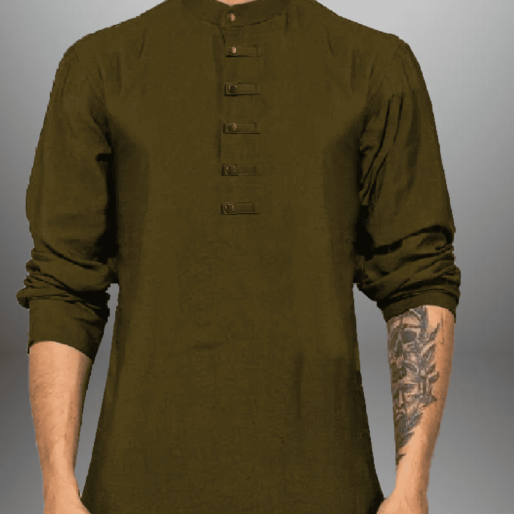 Men's Metallic Bronze Kurta with Pajama-RMEK010