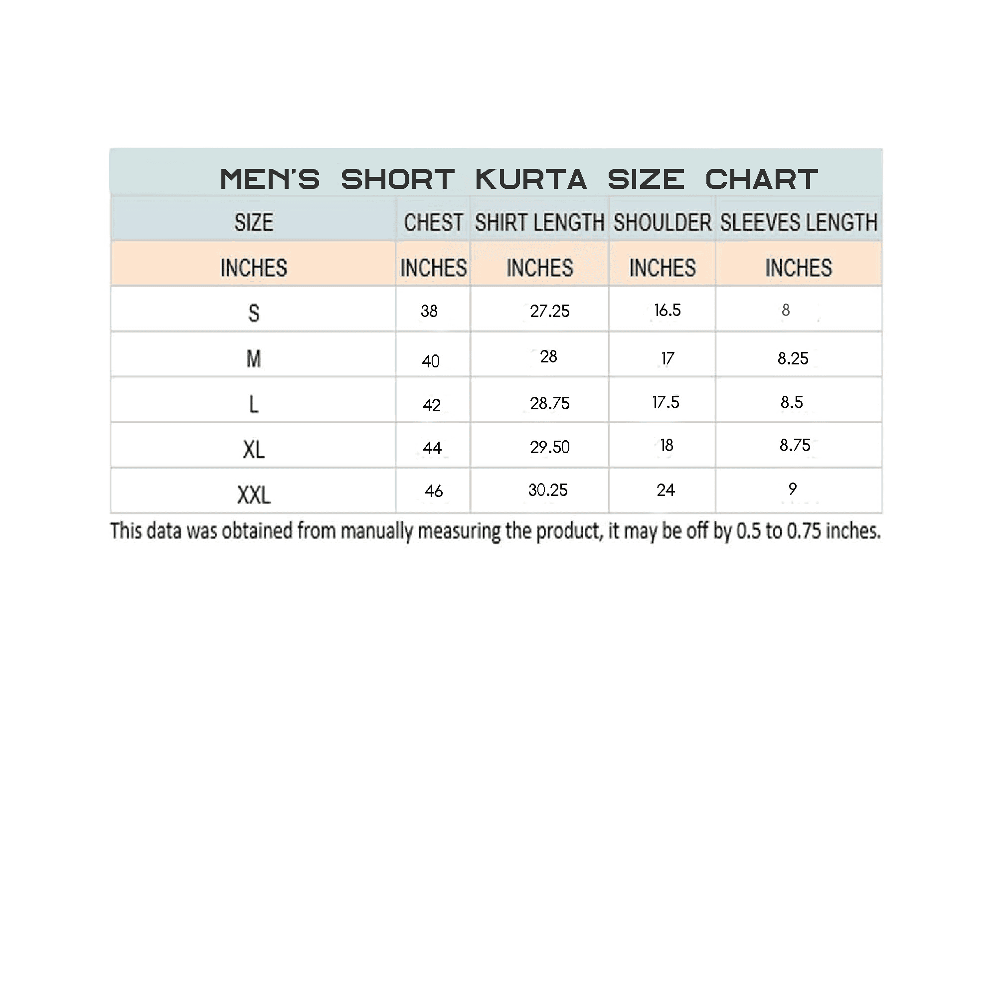 Men's Orange Cotton Short kurta with traditional motif-RMEK004
