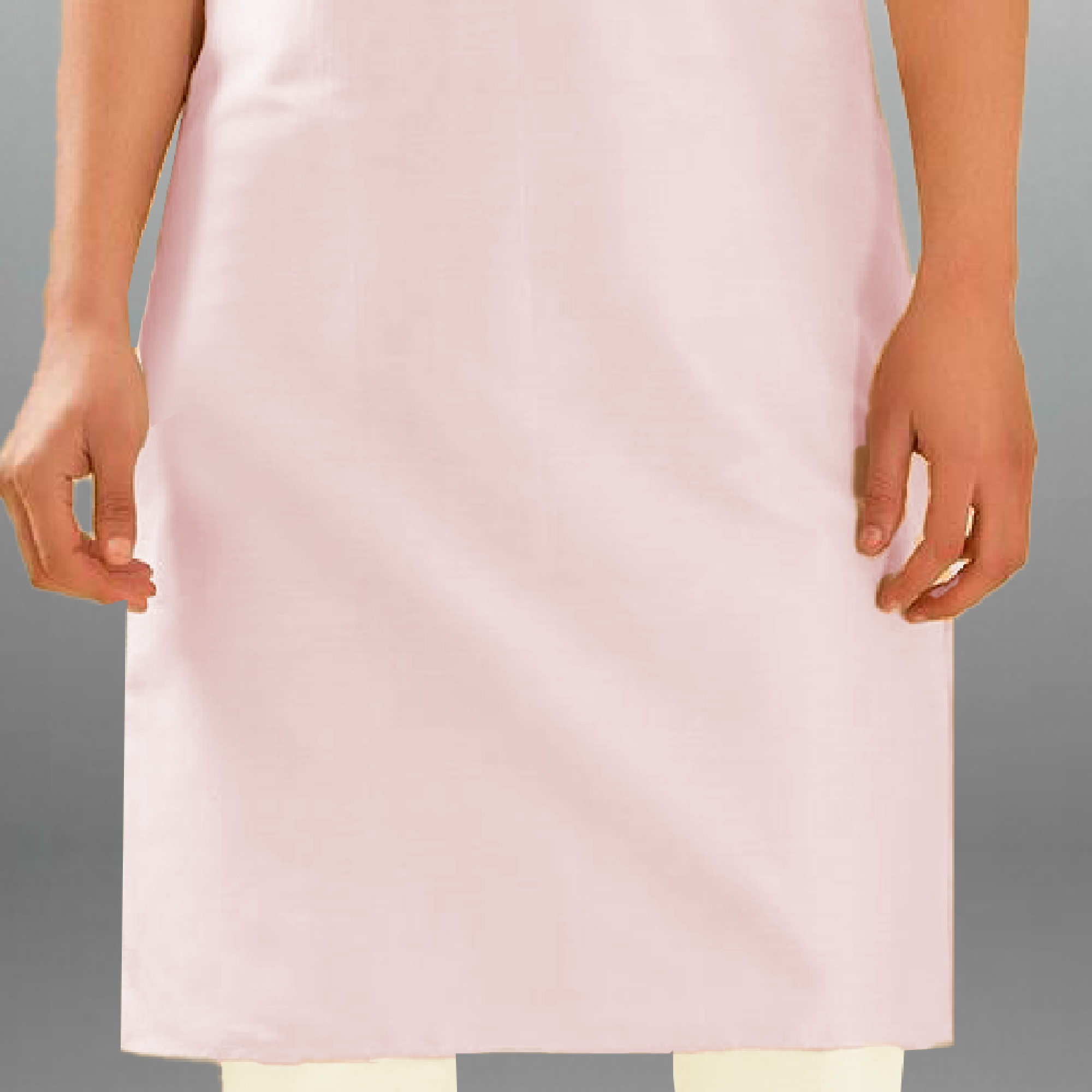 Men's Pale pink Solid kurta with buttons-RMEK022