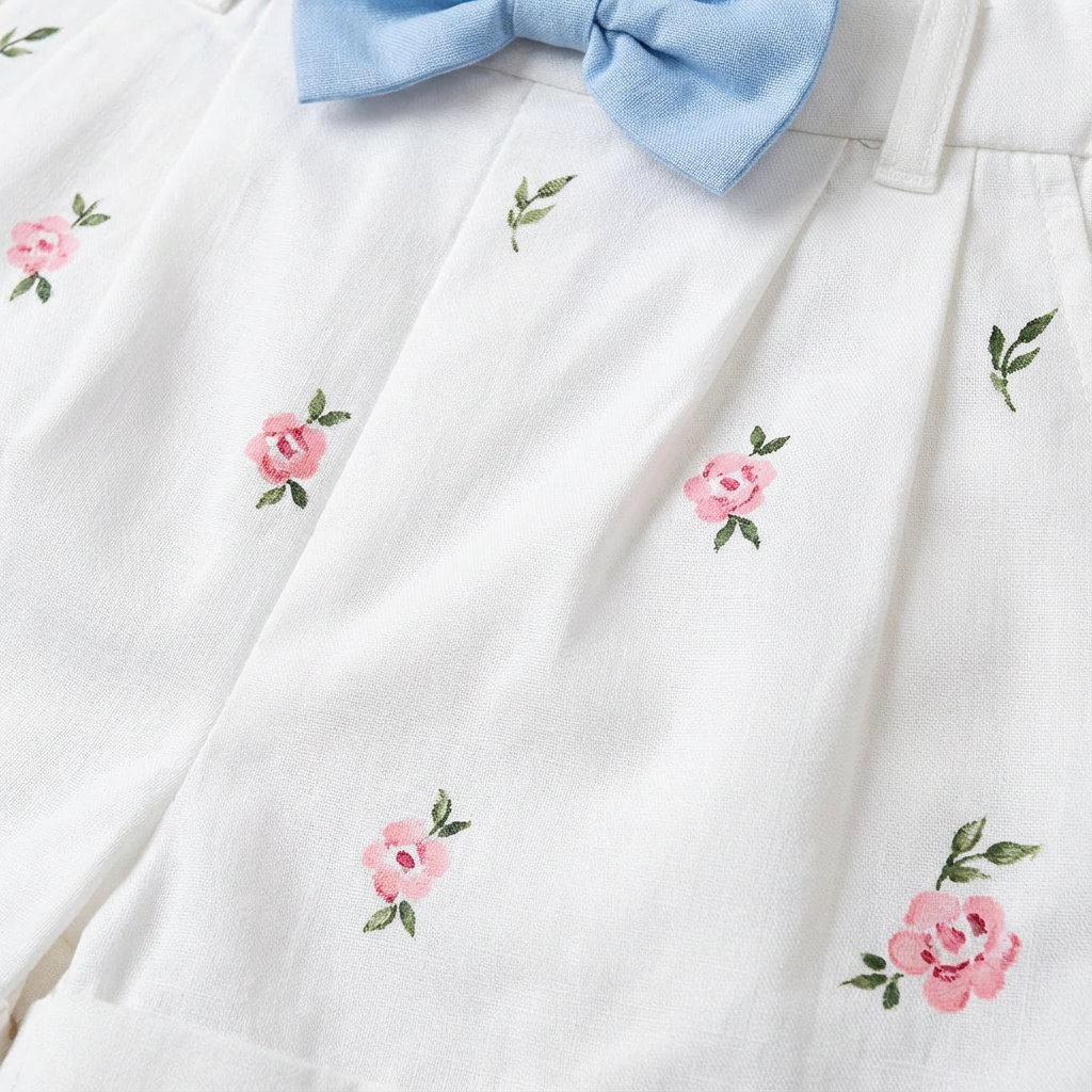 Girl's two piece set of top with shorts - RKFCW571 - Image 4