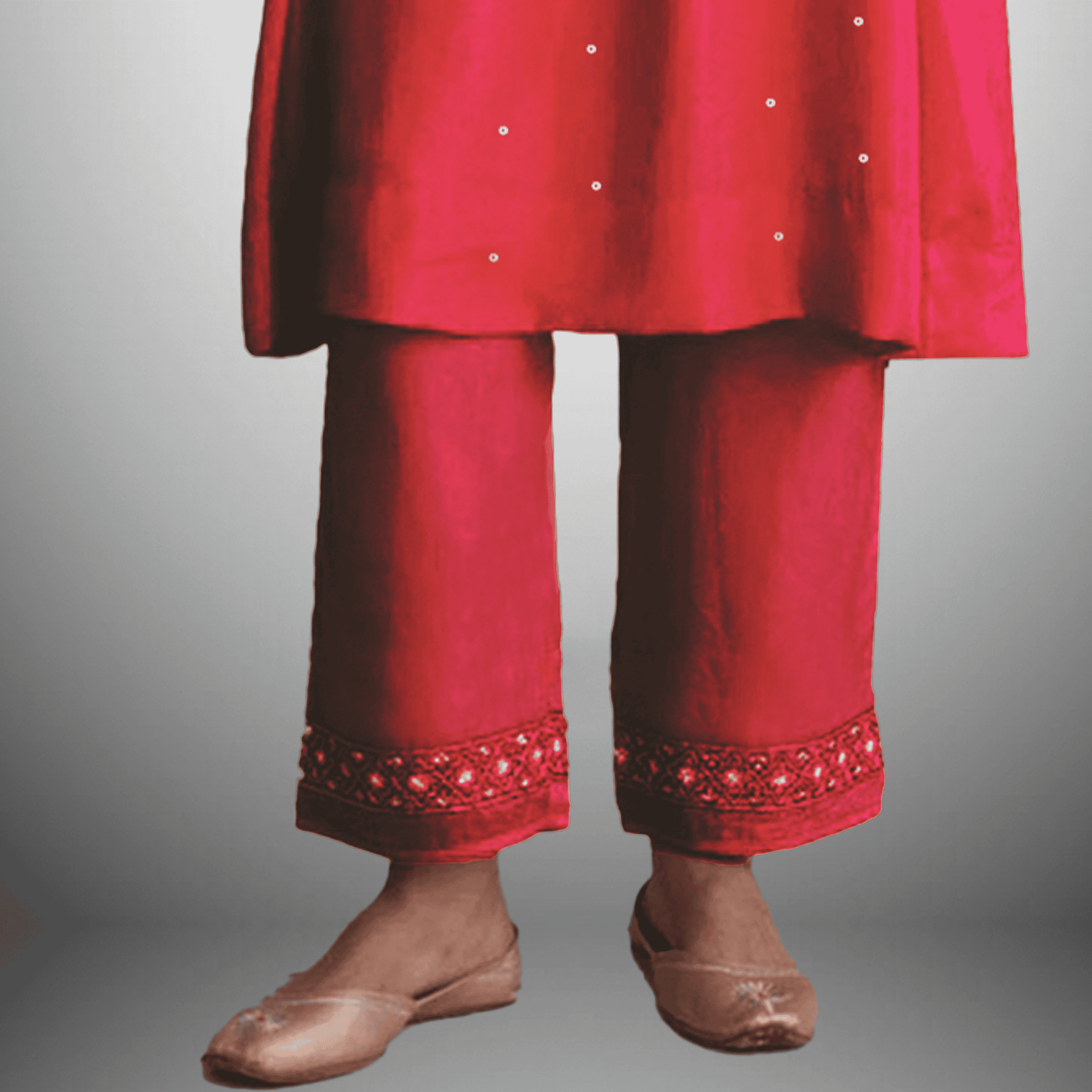 Women's Pretty Pink sequince & lace embellished Kurti with pant -RWKS089